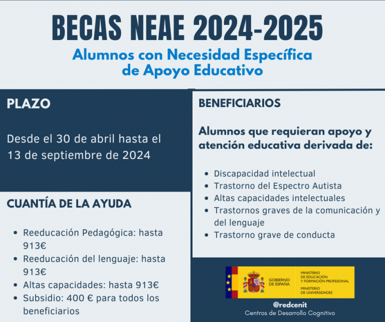 Solicitar la BECA MEC para alumnos con Necesidades Específicas de Apoyo ...